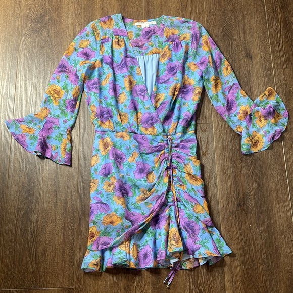 VERONICA BEARD SEAN FLORAL-PRINT DRESS 100% silk Dress 4 - Picture 7 of 13